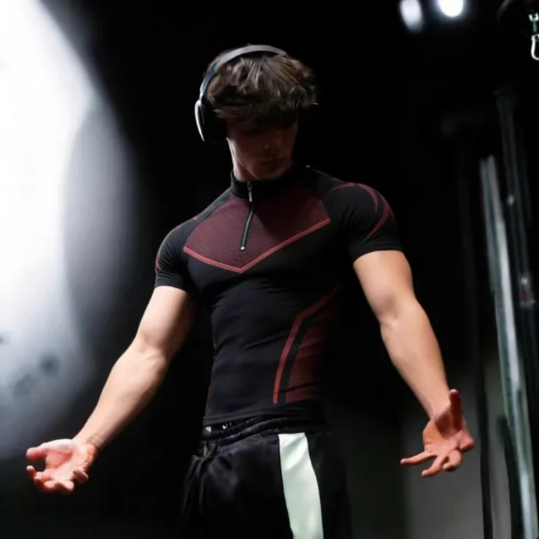 Fitness-Clothing-Mens-Sports-T-shirt-Breathable-Quick-Dry-High-Elastic-Training-Shirt-Short-Sleeve-Gym-Wear-Skinny-Fit
