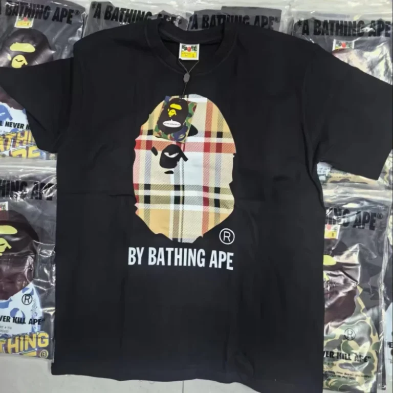 Formal-Ape-Cartoon-Printed-Logo-Pattern-Mens-Regular-Fit-O-Neck-Short-Sleeve-280g-100-Cotton-Knitted-T-Shirt-1