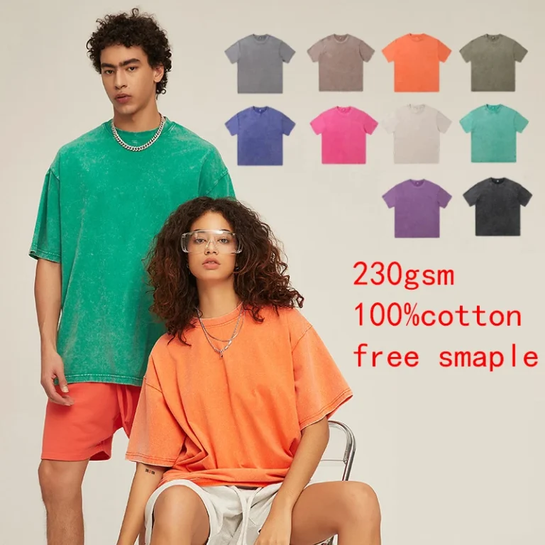 Free-Sample-230g-Custom-Logo-100-Cotton-Drop-Shoulder-Short-Sleeve-Vintage-Washed-Plus-Size-Oversize-Printed-T-shirts-for-Men