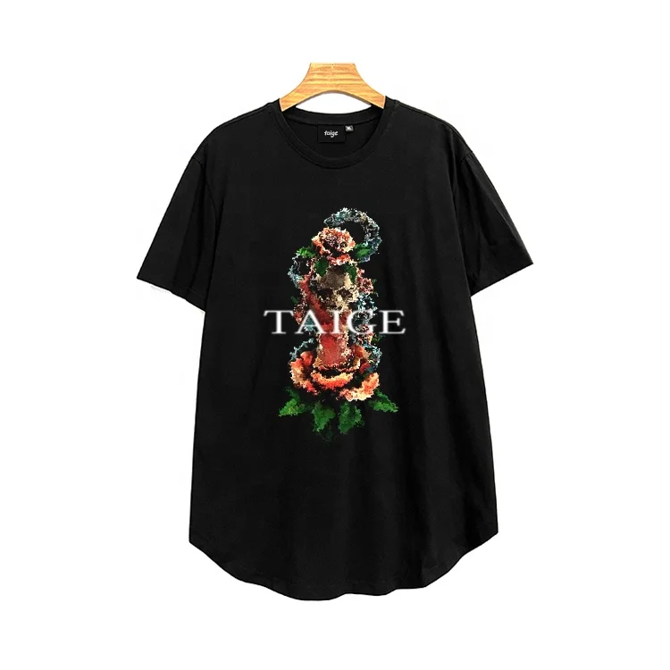 Front-and-Back-Logo-Print-100-Cotton-Digital-Printing-Loose-Summer-Plain-T-shirts-for-Men