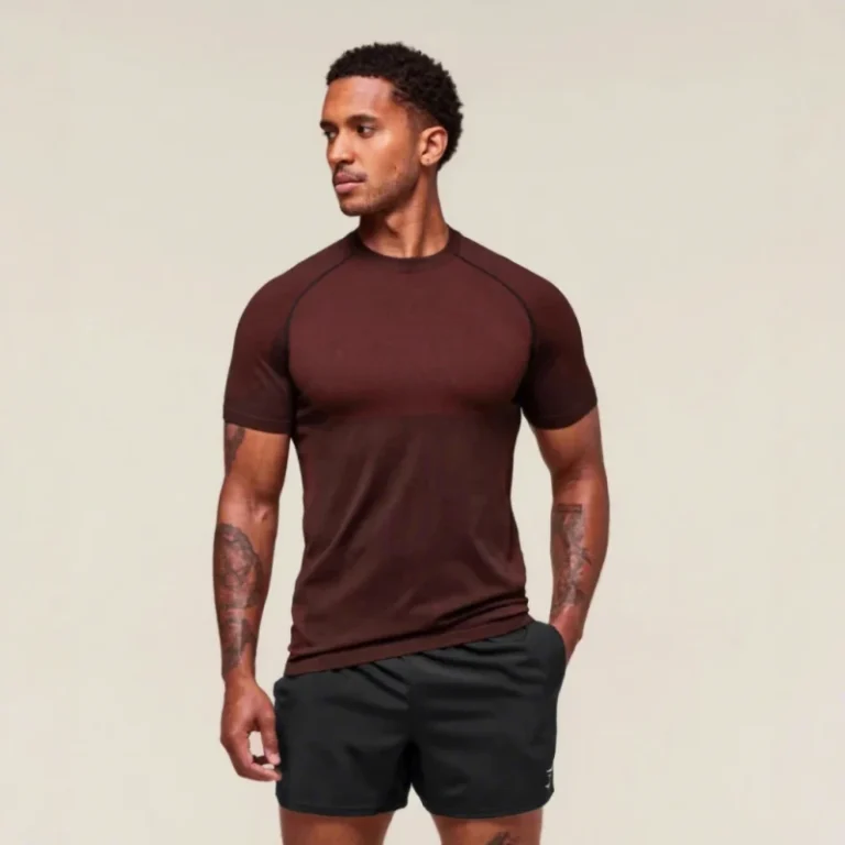 GYM-Muscle-Fitness-Workout-T-shirt-Men-Short-Sleeve-Stretchy-Quick-dry-Round-Neck-Training-Trendy-Brand-Print-Summer