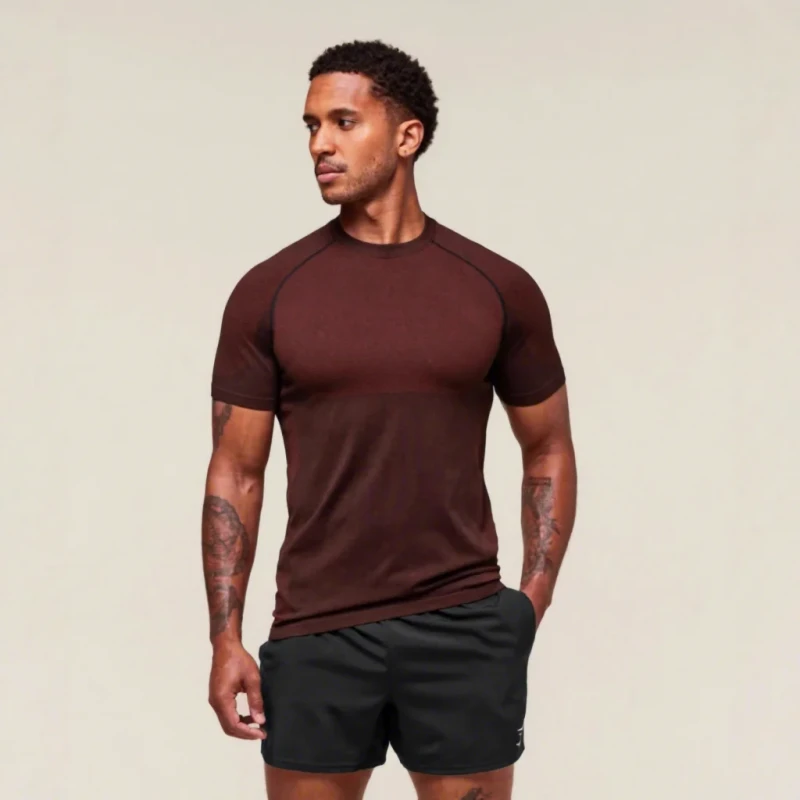 GYM-Muscle-Fitness-Workout-T-shirt-Men-Short-Sleeve-Stretchy-Quick-dry-Round-Neck-Training-Trendy-Brand-Print-Summer