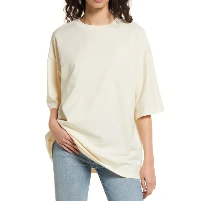 Heavy-Weight-Oversized-Blank-Custom-Graphic-t-Shirt-Thick-Cotton-Drop-Shoulder-Women-T-shirt