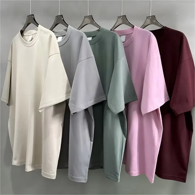 Heavy-Weight-Oversized-Unisex-Plus-Size-Boxy-T-shirt-Cotton-Polyester-Solid-Pattern-Men