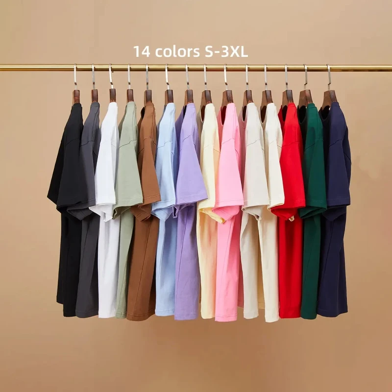 Heavyweight-230GSM-Plain-Oversized-Tshirt-Men-Printed-Tee-Custom-Blank-Mens-T-shirts-Drop-Shoulder-100-Cotton-Unisex-T-Shirt
