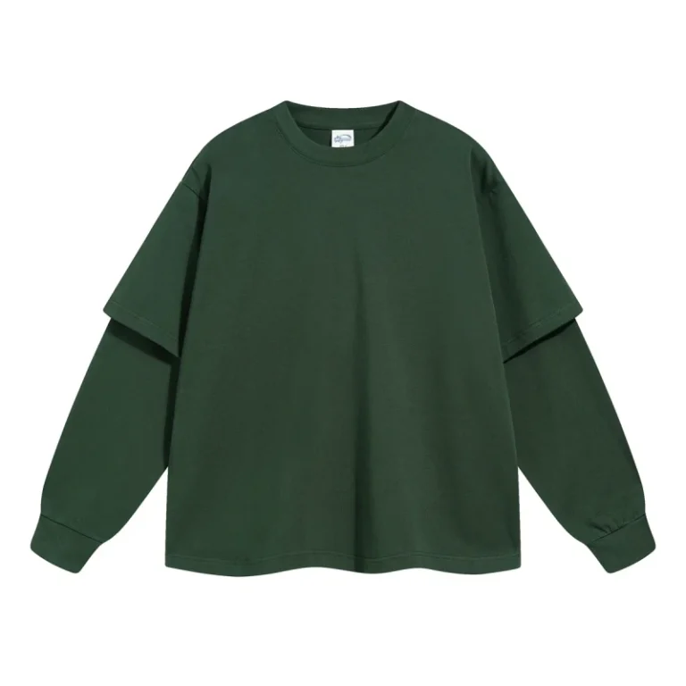 Heavyweight-Cotton-Long-Sleeve-T-Shirt-Custom-Screen-Printing-DTG-Available-Oversized-Double-Sleeve-Blank-Tee-for-Men