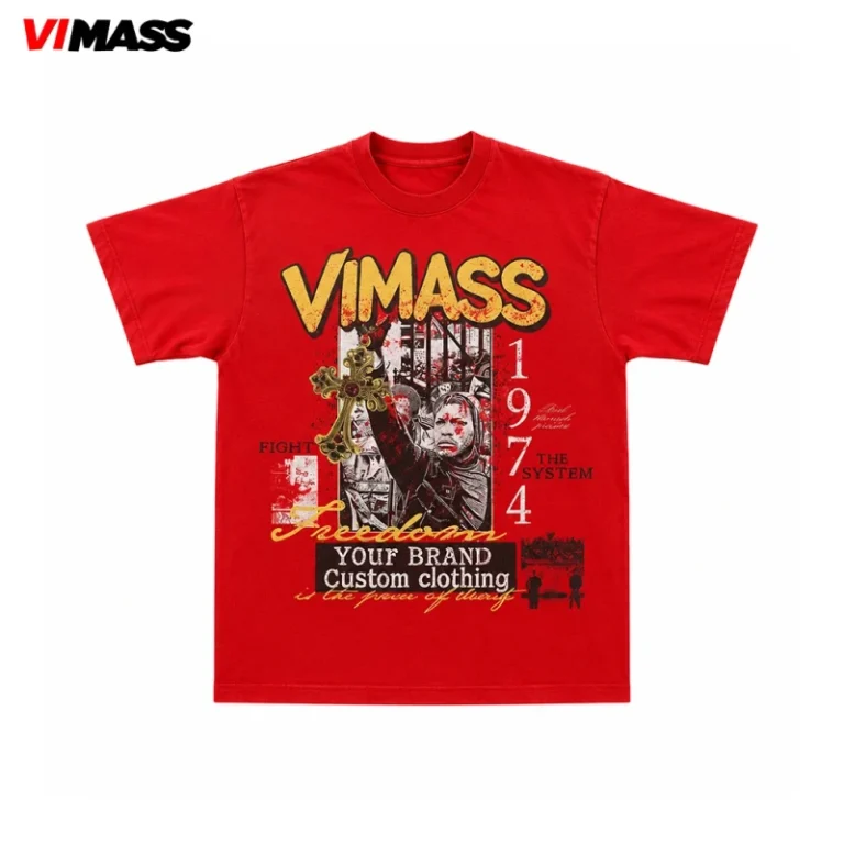 Heavyweight-Drop-Shoulder-Cotton-Crew-Neck-Graphic-T-Shirt-Tee-for-Bulk-Custom-Hip-Hop-Streetwear-Clothing-Supplier-OEM
