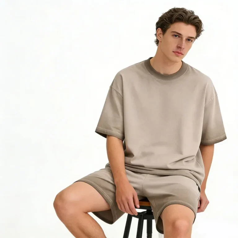 Heavyweight-Mens-T-Shirt-260gsm-Distressed-Washed-Dropped-Shoulder-100-Cotton-Two-tone-Gradient-Oversized-Custom-OEM-1