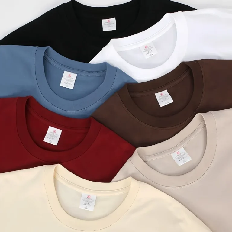 Heavyweight-Organic-Cotton-O-Neck-Plus-Size-T-Shirt-Plain-230g-Heavy-Weight-Tshirt-Custom-Screen-Print-Logo-T-Shirt-for-Men