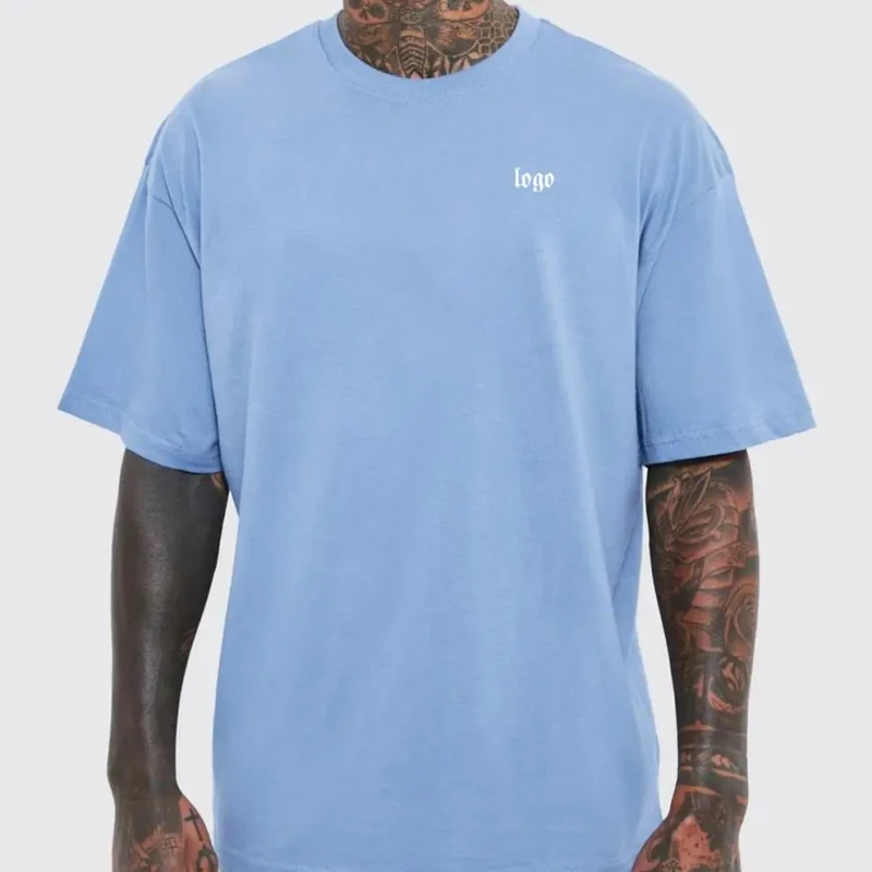 Heavyweight-Organic-Cotton-O-Neck-Plus-Size-T-Shirt-Plain-230g-Oversized-Heavy-Weight-Tshirt-Custom-T-Shirt-for-Men-Sport