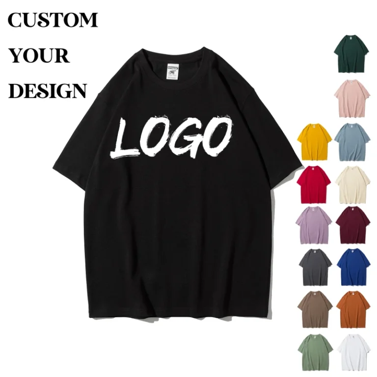 Heavyweight-Tshirts-100-Cotton-Custom-Drop-Shoulder-280g-Blank-Puff-Printing-Plain-t-Shirt-for-Men