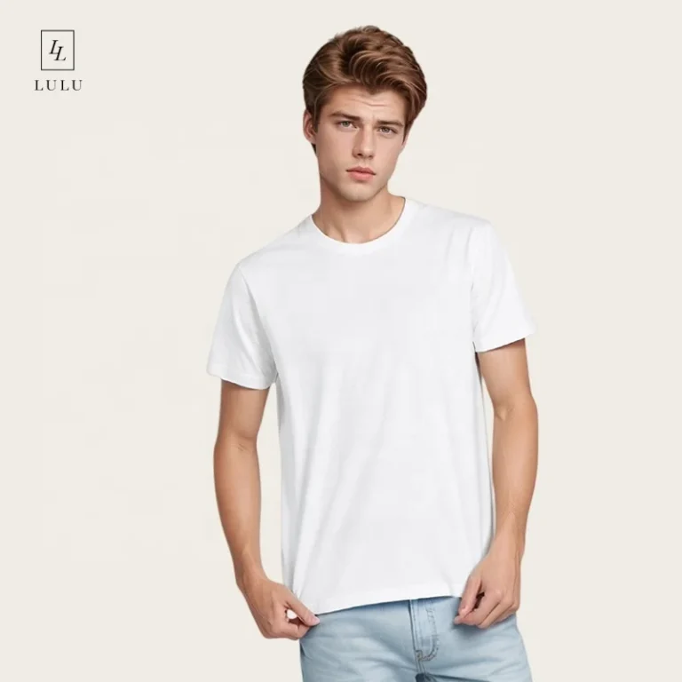 High-End-40s-Unisex-100-Cotton-T-Shirts-Custom-Logo-Solid-Formal-Knitted-220-Grams-Blank-Short-Sleeve