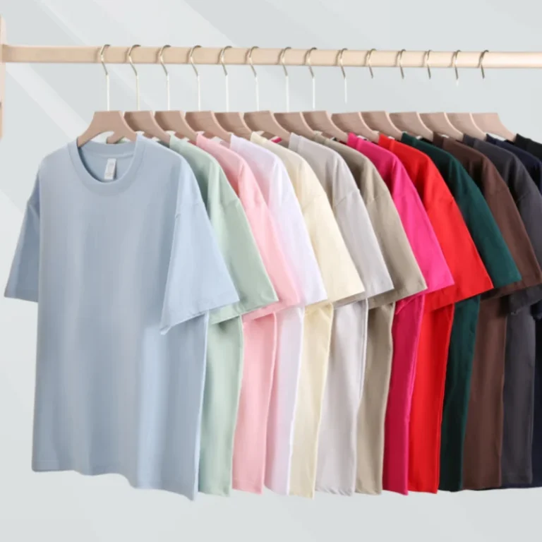 High-End-Luxury-100-Cotton-230GSM-Printed-Eco-Friendly-Loose-Drop-Shoulder-Womens-T-Shirt-Heavyweight-Factory-Custom