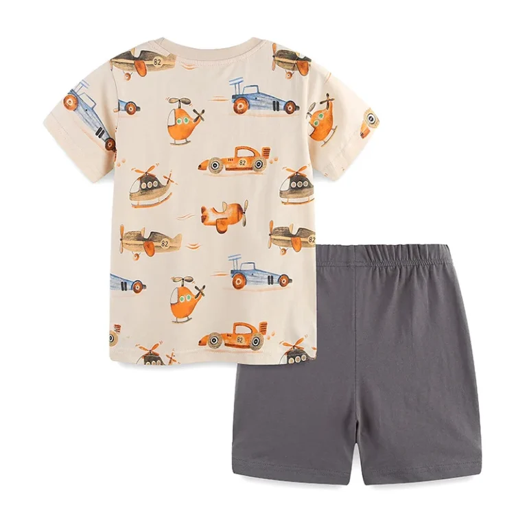High-Performance-Cotton-Boys-Short-Sleeve-Suit-Printed-Round-Neck-T-Shirt-for-Kids-Daily-Activities