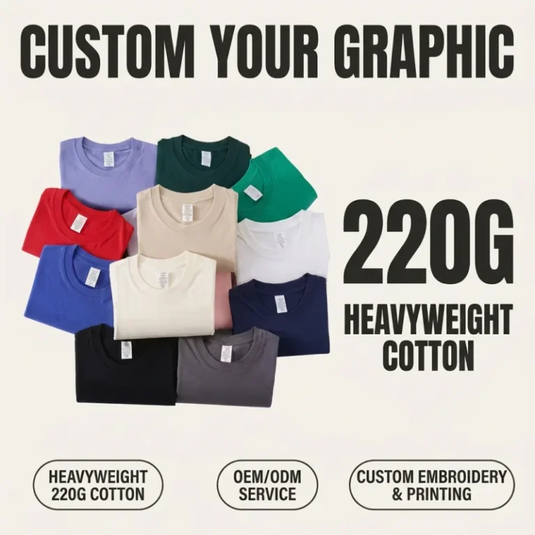 High-Quality-100-Cotton-Knitted-220g-Heavyweight-Luxury-Unisex-Custom-Graphic-Logo-Blank-T-Shirt-Mens-Graphic-Tees