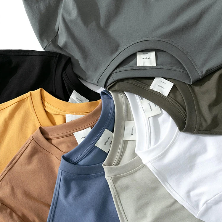 High-Quality-100-Cotton-Summer-Custom-LOGO-Print-T-shirt-Mens-Blank-Plain-T-Shirts-Premium-Cotton-230gsm-t-Shirt
