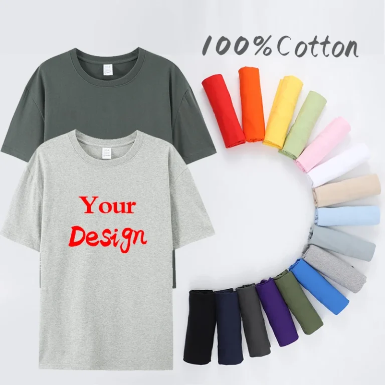 High-Quality-100-Cotton-Summer-Custom-LOGO-Print-T-shirt-Mens-Blank-Plain-T-Shirts-Premium-Cotton-t-Shirt