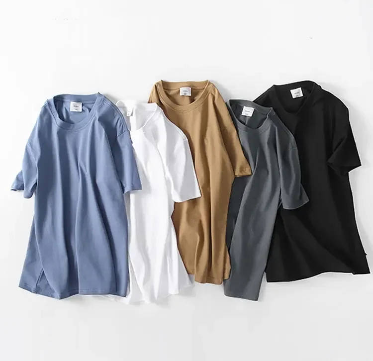 High-Quality-100-Cotton-Summer-Custom-Logo-Print-T-shirt-Mens-Blank-Plain-T-Shirts-1