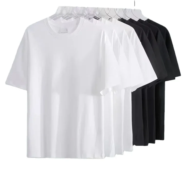 High-Quality-180GSM-Cotton-OEM-Custom-Logo-Print-Men-Clothes-Ins-Summer-Solid-Color-Loose-COTTON-T-Shirt-T-shirt