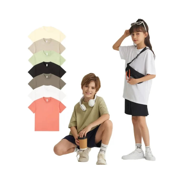 High-Quality-245gms-100-Cotton-Knitted-Silk-Screen-Printed-Blank-Unisex-Oversized-Eco-Friendly-Breathable-T-Shirts-Kids-Street-1