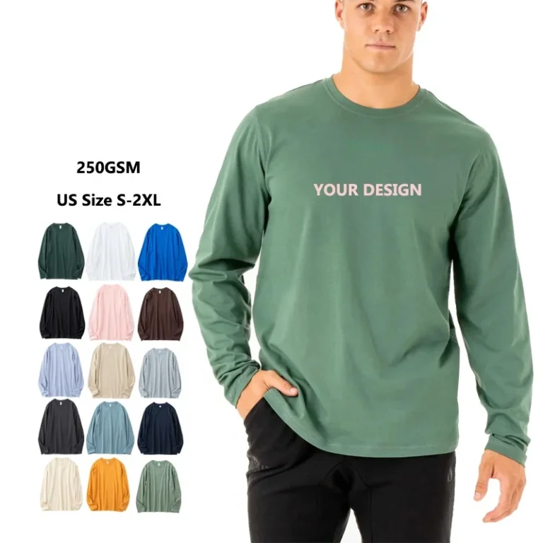 High-Quality-250GSM-Long-Sleeve-T-Shirts-Plain-100-Cotton-Custom-Print-Embroidery-Logo-Design-Unisex-Long-Sleeve-T-Shirt-1