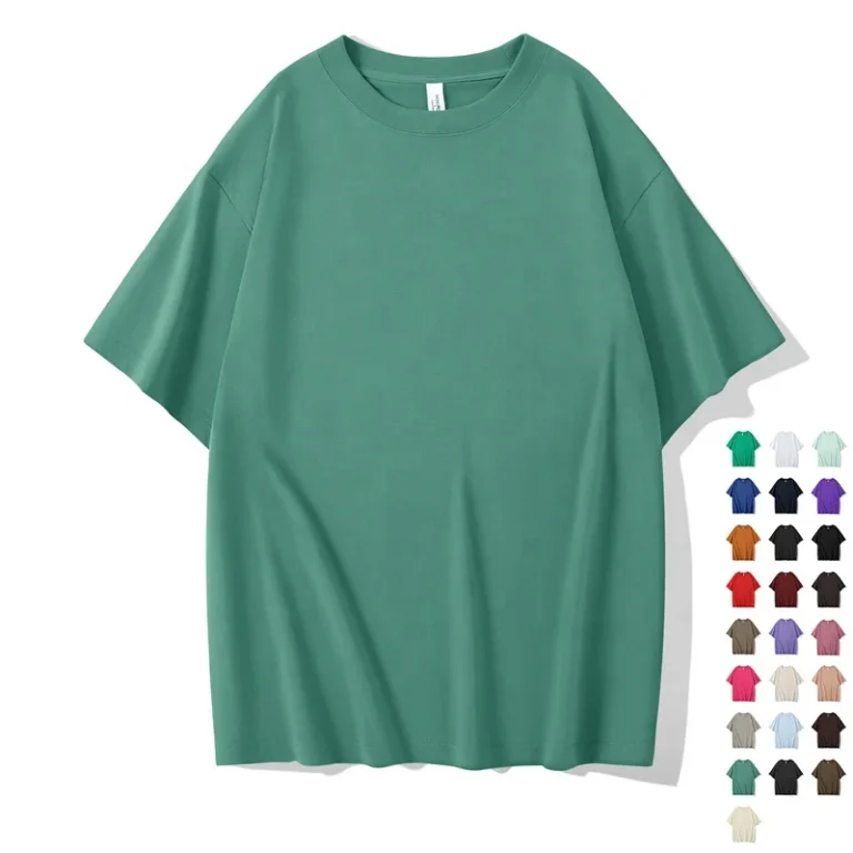 High-Quality-280-Grams-Custom-Design-Blank-100-Organic-Cotton-Plain-Tshirt-Mens-Heavy-Weight-T-shirts