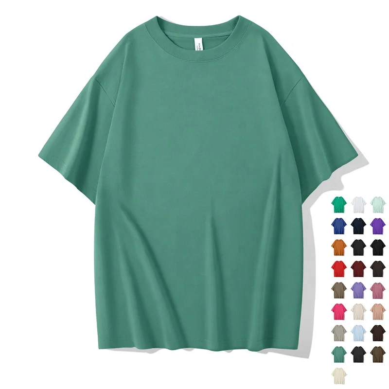 High-Quality-280-Grams-Custom-Design-Blank-100-Organic-Cotton-Plain-Tshirt-Mens-Heavy-Weight-T-shirts