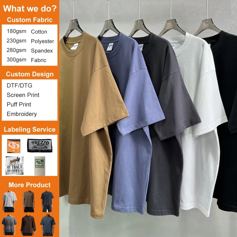 High-Quality-280-Gsm-Drop-Shoulder-Heavyweight-T-shirt-300-Gsm-Luxury-Blank-Heavy-Cotton-Custom-Streetwear-Oversized-t-Shirt-Man