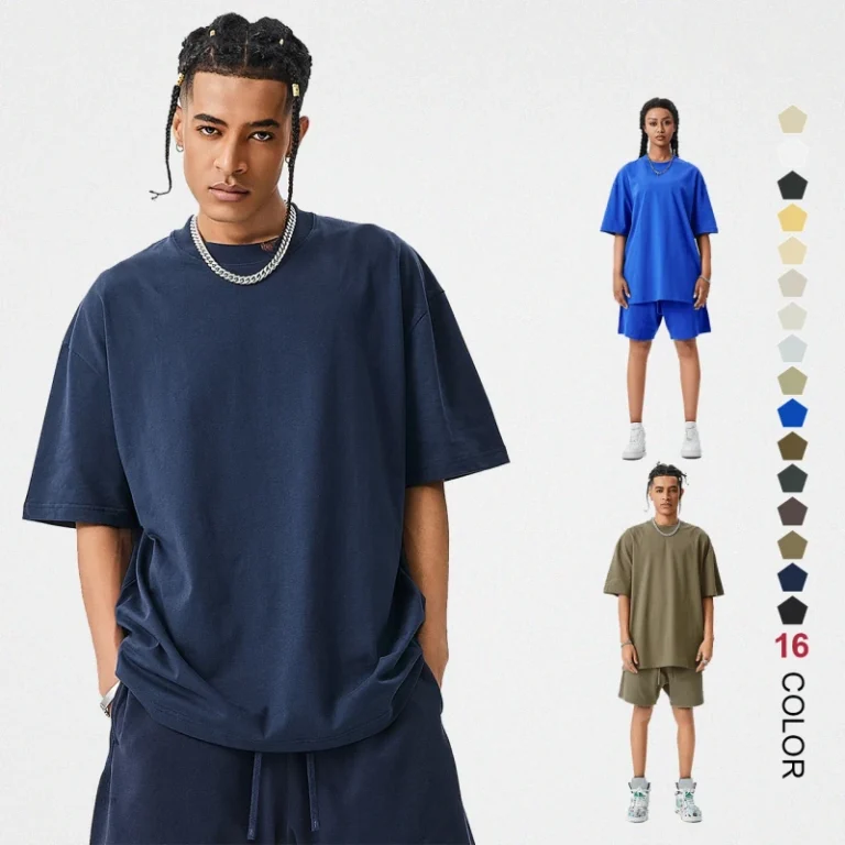 High-Quality-280gsm-100-Cotton-T-shirts-Custom-Blank-Oversized-Tshirt