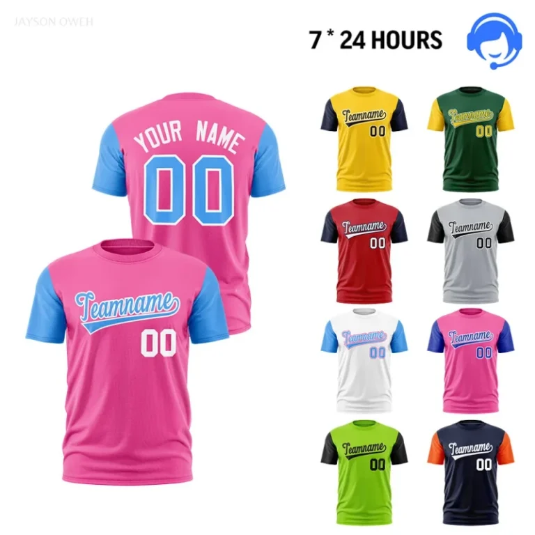 High-Quality-Blank-Short-T-shirts-With-Insert-Sleeves-Customisable-With-Team-Names-And-Logos-For-Team-Wear