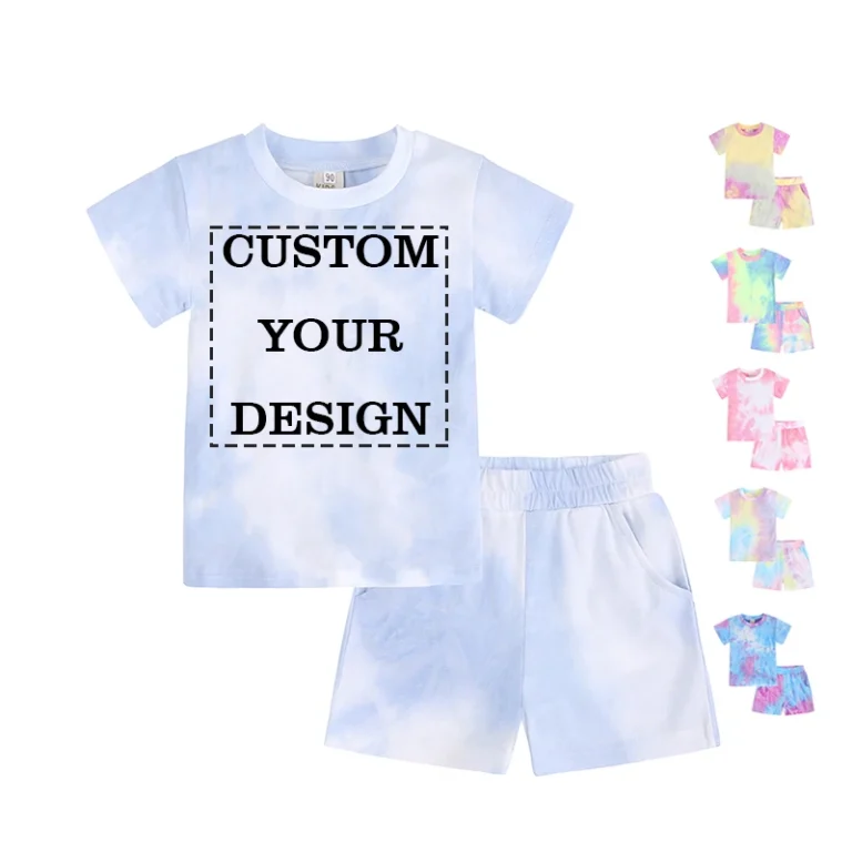 High-Quality-Casual-t-Shirts-Streetwear-Shorts-Blank-Fashion-Custom-logo-Summer-Personalized-Childrens-T-shirt-and-Shorts