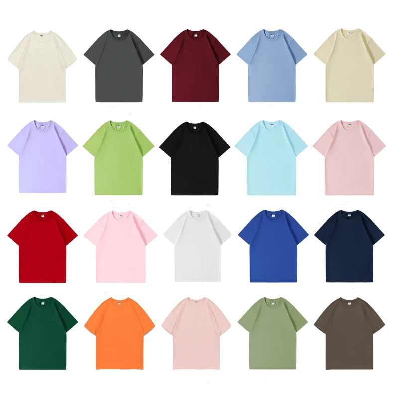 High-Quality-Cotton-Blank-T-Shirt-for-Men-Heavy-Weight-200gsm-5.89oz-Combed-Cotton-Unisex-and-Mens-T-Shirts-1