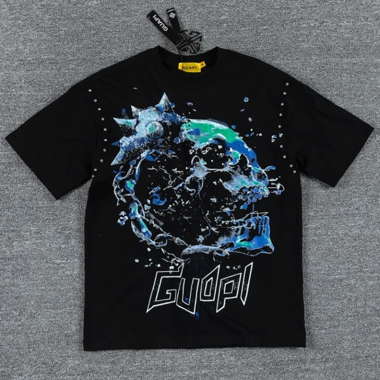 High-Quality-Cotton-Gothic-Short-Sleeve-Skull-Printed-Hot-Drilling-T-shirts-Low-Price-GUAPI-Mens-T-shirts