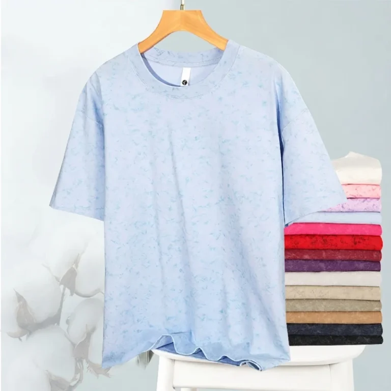 High-Quality-Cotton-Logo-100-Cotton-240GSM-Heavyweight-Distressed-Batik-T-Shirt-Mens-Custom-T-Shirt-Unisex-Casual-T-Shirt-Blue