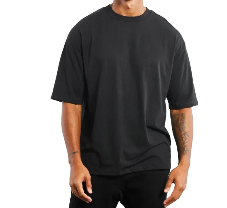 High-Quality-Cotton-Mens-T-Shirt-with-Custom-Printing-Logo-Various-Weights-Oversized-Design