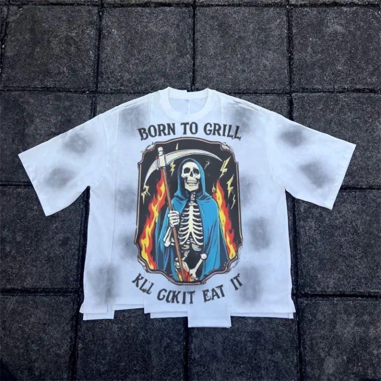High-Quality-Cotton-T-Shirts-for-Men-Customized-Trendy-Loose-Fitting-Patchwork-Printed-Stained-Oversized-Crop-DTG