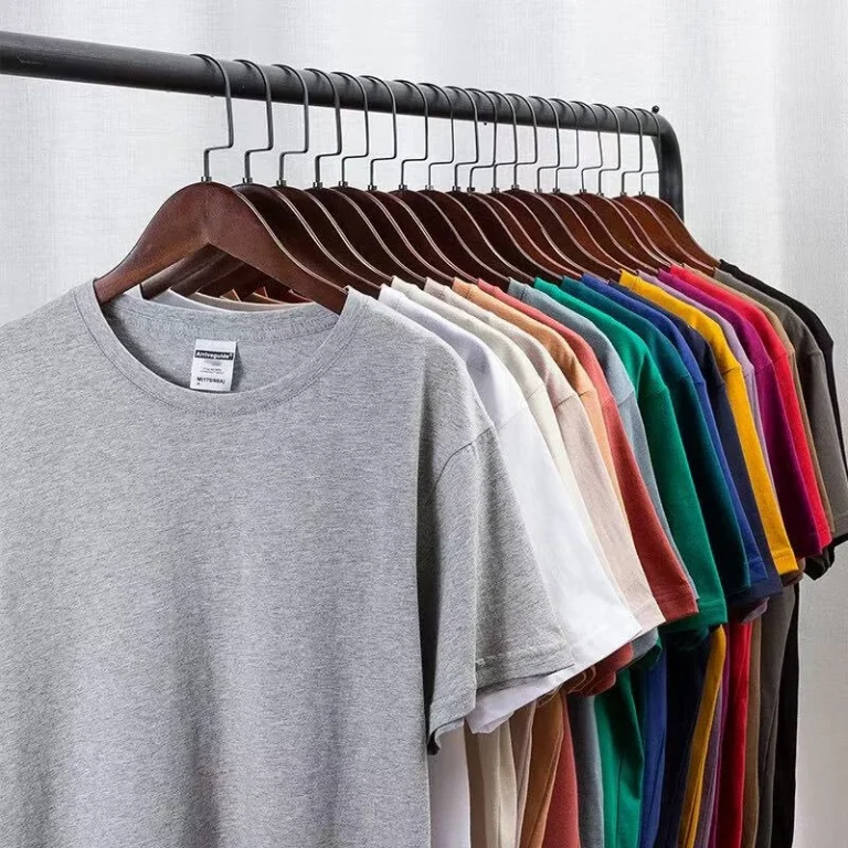 High-Quality-Cotton-T-shirt-Short-Sleeve-190g-Mens-Solid-Color-Loose-Large-Size-Round-Neck-Custom-Printed-logo-1