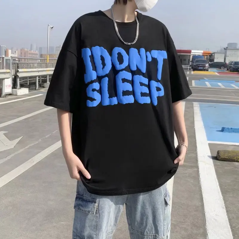 High-Quality-Cotton-Tshirt-Oversized-Heavyweight-Puff-Printing-T-shirt-for-Men-Foam-Custom-Logo-3D-Puff-Print-T-Shirt-1