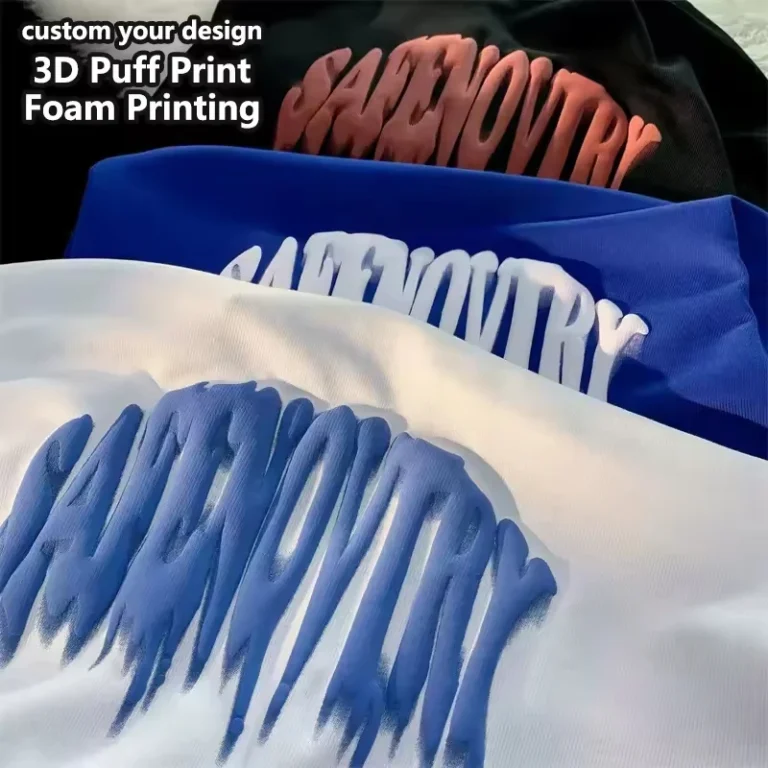 High-Quality-Cotton-and-Sorona-Mens-T-Shirts-Oversized-White-Plain-Plus-Size-with-3D-for-Puff-Print-China-Supplier