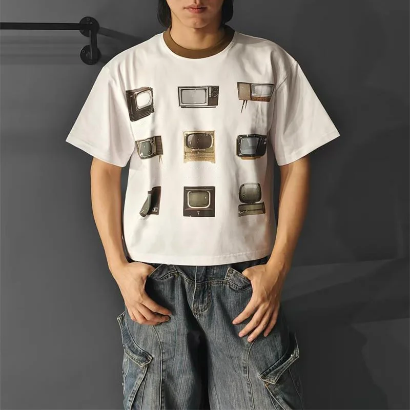 High-Quality-Crew-Neck-100-Cotton-Cropped-Tshirt-Custom-Logo-Printing-Contrast-Color-Collar-T-Shirt-for-Men