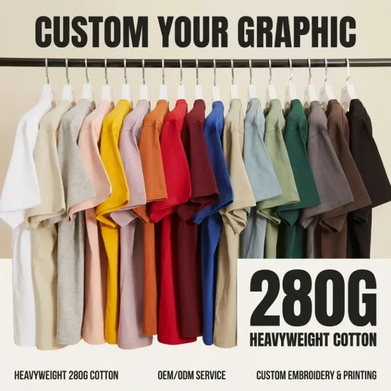 High-Quality-Custom-Logo-280GSM-Knitted-100-Cotton-Slim-Fit-Breathable-O-Neck-Short-Sleeve-Mens-Blank-T-Shirt-01034