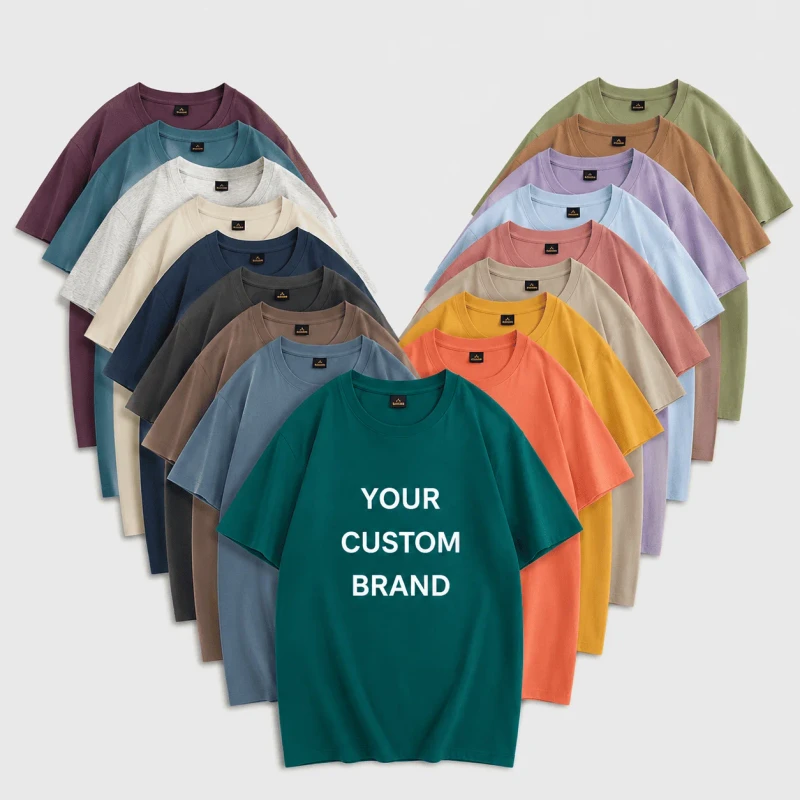 High-Quality-Custom-Logo-Blank-T-Shirts-Multiple-Colors-Soft-OEM-ODM-Promotional-Team-Shirts-Low-MOQ-Factory-Direct