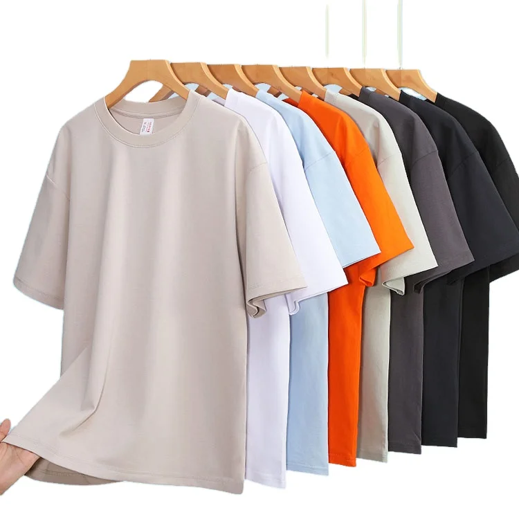 High-Quality-Custom-Logo-Lightweight-220g-100-Cotton-Regular-Fit-T-Shirt-Blank-Colorful-Round-Neck-Promo-Tee-Company-Staff-Use
