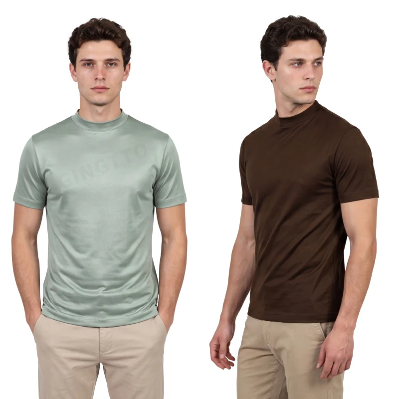 High-Quality-Custom-Logo-Mercerized-Cotton-Mens-T-shirts-For-Men