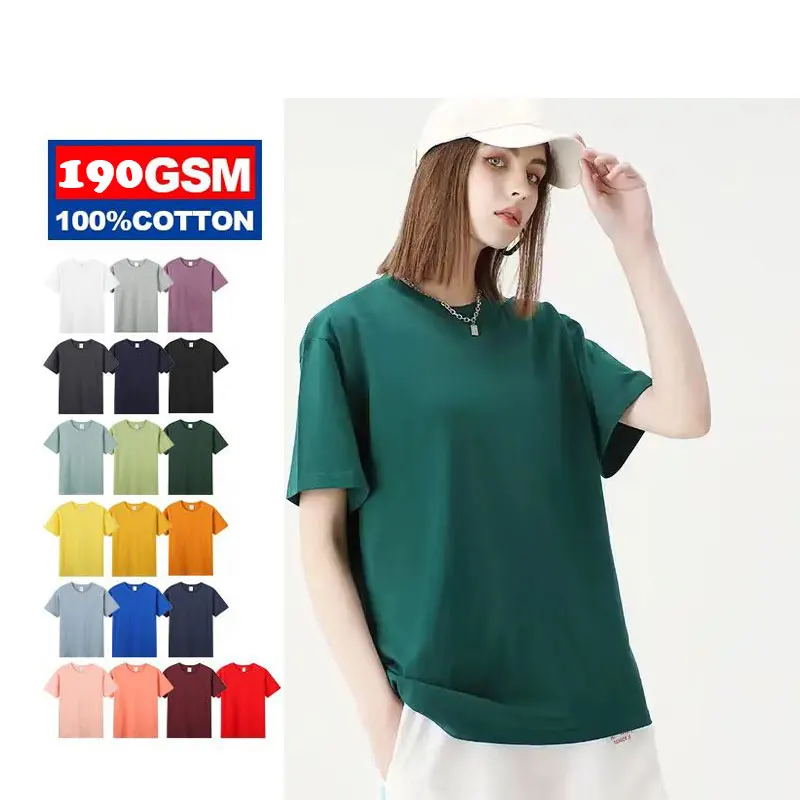 High-Quality-Custom-T-Shirt-Printing-Logo-190gsm-100-Cotton-Blank-Mens-T-shirts