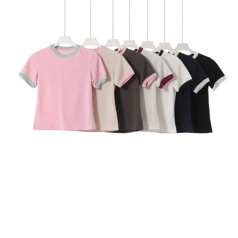 High-Quality-Custom-Womens-T-Shirt-260gsm-Cotton-Top-Blank-Drop-Shoulder-Design-with-High-Contrast-Shirts-100-Cotton-Material