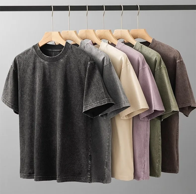 High-Quality-Custom-logo-Stone-Print-Vintage-Plus-size-T-shirt-100-Cotton-Heavy-Street-Style-Mens-Acid-Wash-T-shirt