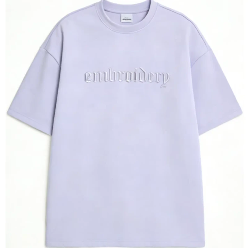 High-Quality-Customizable-Heavyweight-Mens-Custom-3D-Embroidery-Graphic-Oversized-Comfortable-Blank-Boxy-T-Shirt