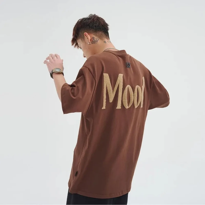 High-Quality-Customize-Mens-100-Cotton-Jersey-T-shirts-Chenille-Embroidery-3D-Pattern-Anti-Wrinkle-Breathable-Heavyweight