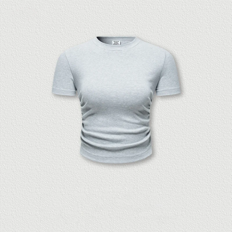 High-Quality-Customized-Summer-Breathable-Loose-Short-Sleeve-Streetwear-Terry-Fabric-100-Cotton-O-neck-Womens-T-shirts